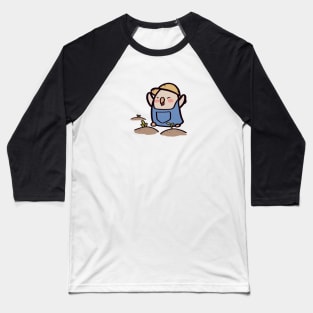 Kawaii Chicken Celebrating New Saplings Baseball T-Shirt